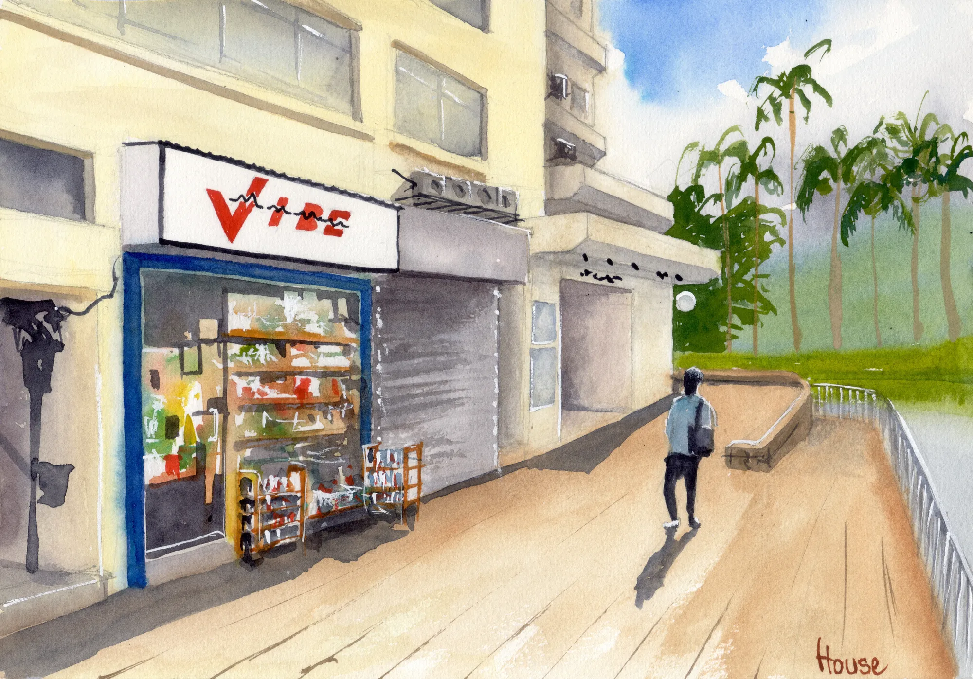 Watercolour of VIBE by Steve House